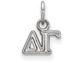 LogoArt Sterling Silver Delta Gamma Extra Small Pendant Necklace