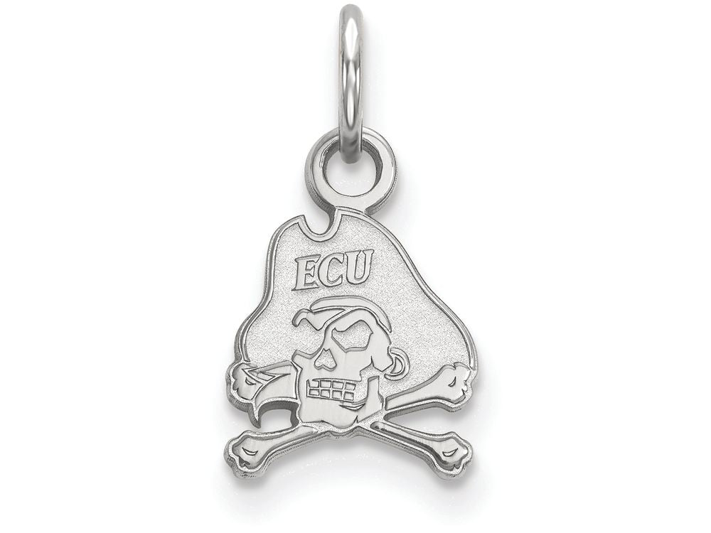LogoArt Sterling Silver East Carolina University Xs Pendant Necklace