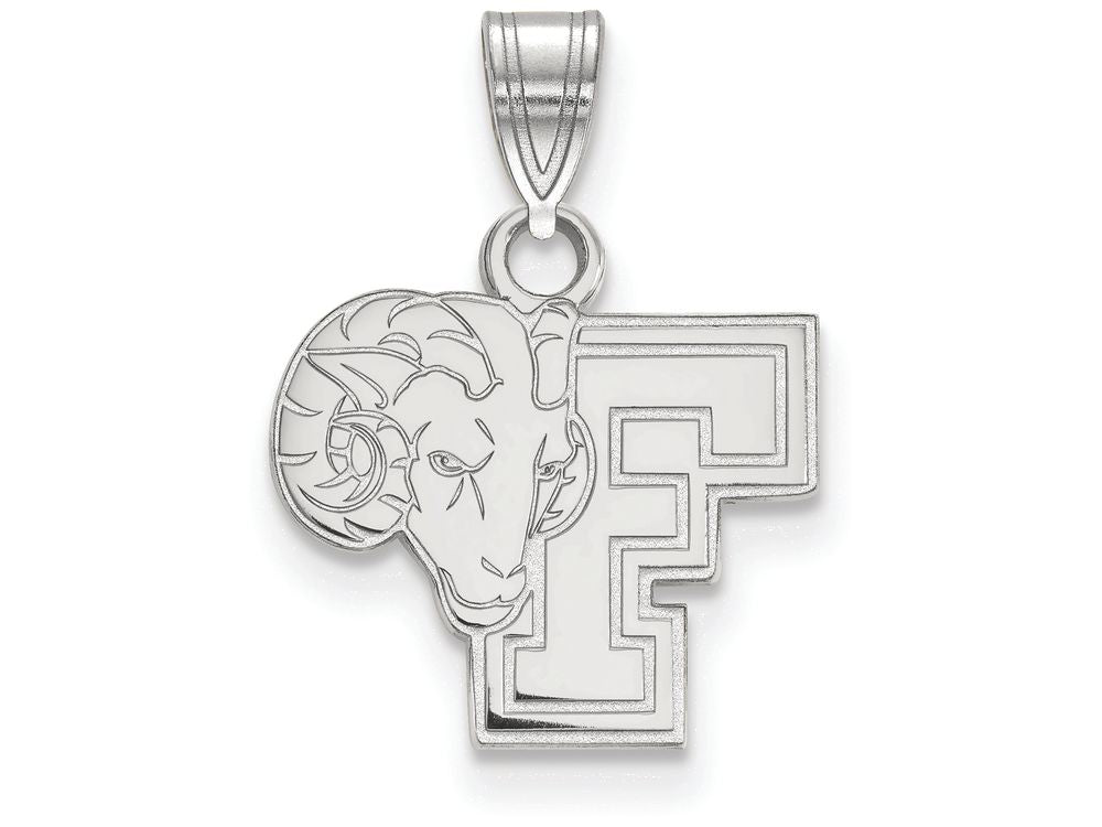 LogoArt Sterling Silver Fordham University Small Pendant Necklace