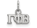 LogoArt Sterling Silver Gamma Phi Beta Extra Small Pendant Necklace