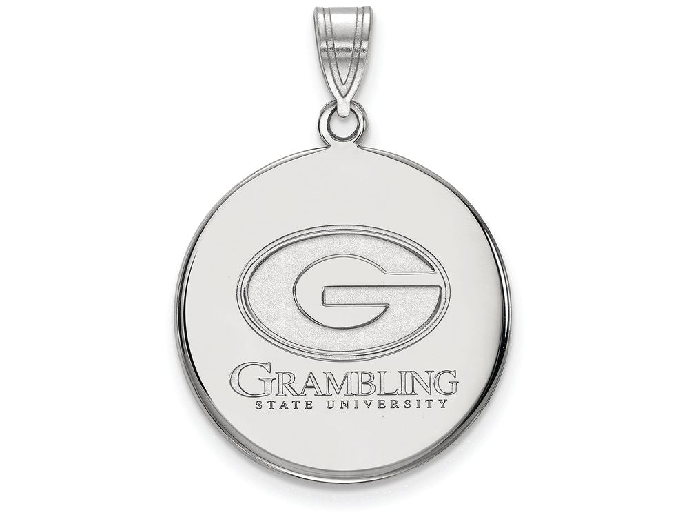 Logoart 925 Sterling Silver Grambling State University Large Disc Pendant