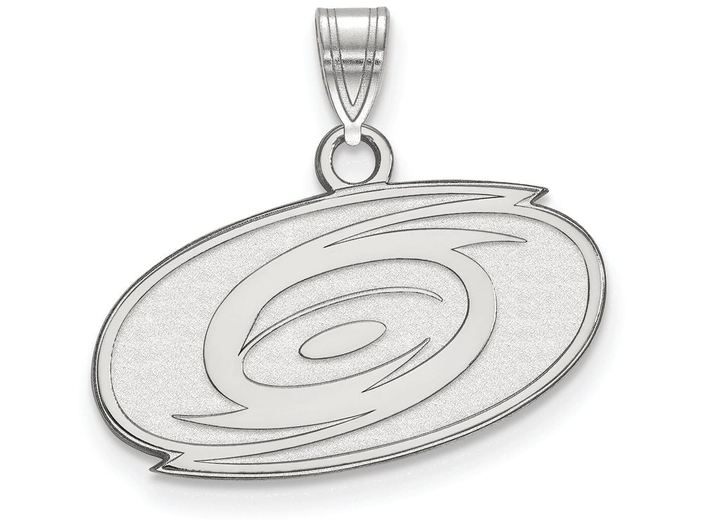 LogoArt Sterling Silver Carolina Hurricanes Small Pendant Necklace