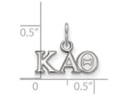 LogoArt Sterling Silver Kappa Alpha Theta Extra Small Pendant Necklace
