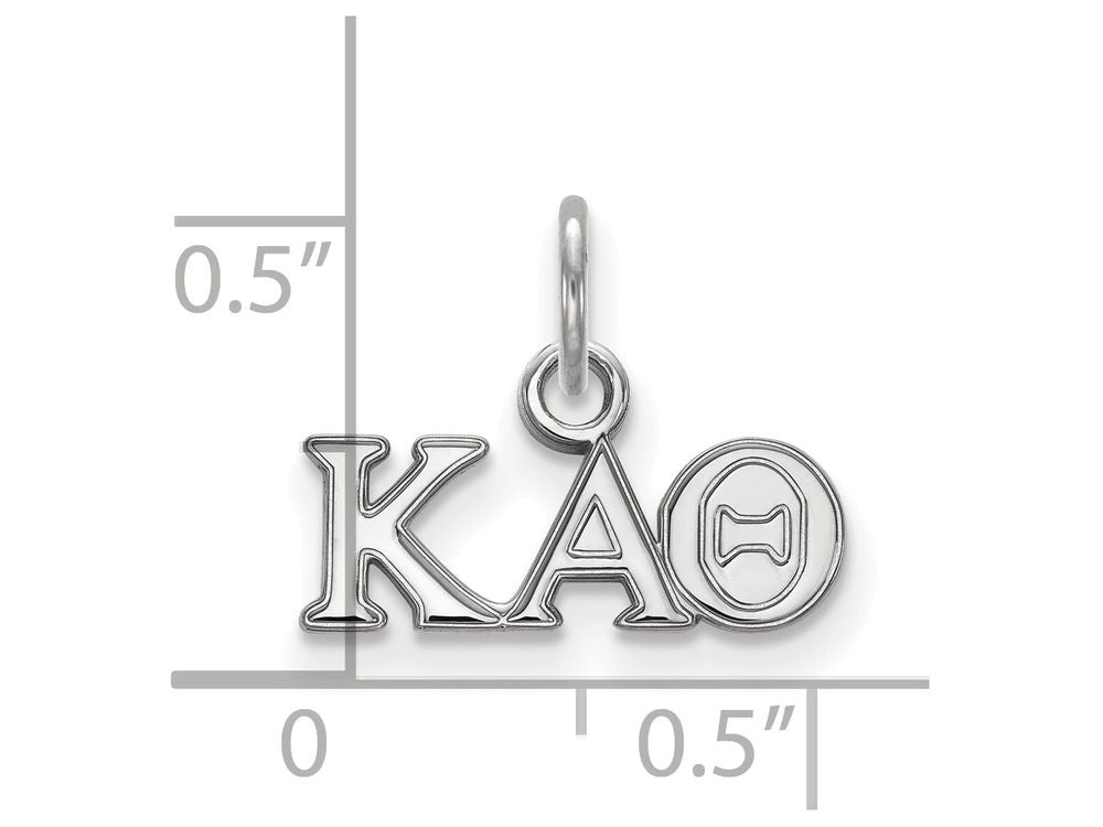 LogoArt Sterling Silver Kappa Alpha Theta Extra Small Pendant Necklace