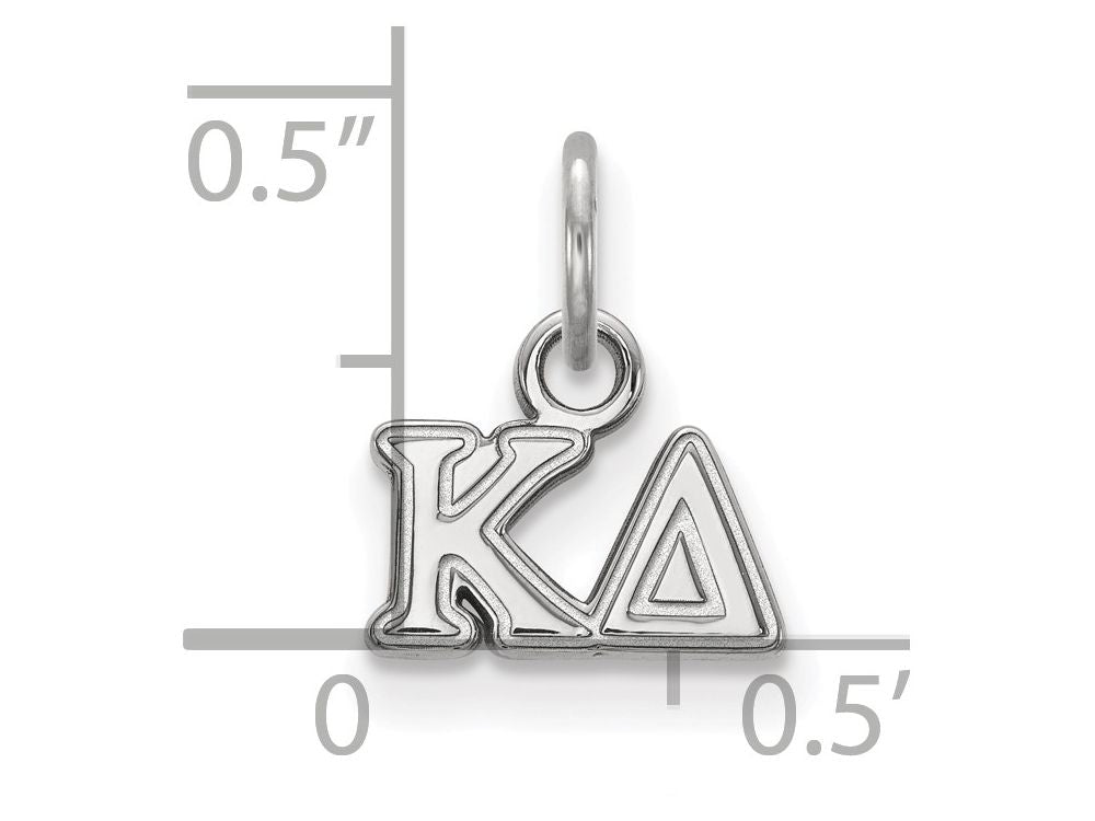LogoArt Sterling Silver Kappa Delta Extra Small Pendant Necklace