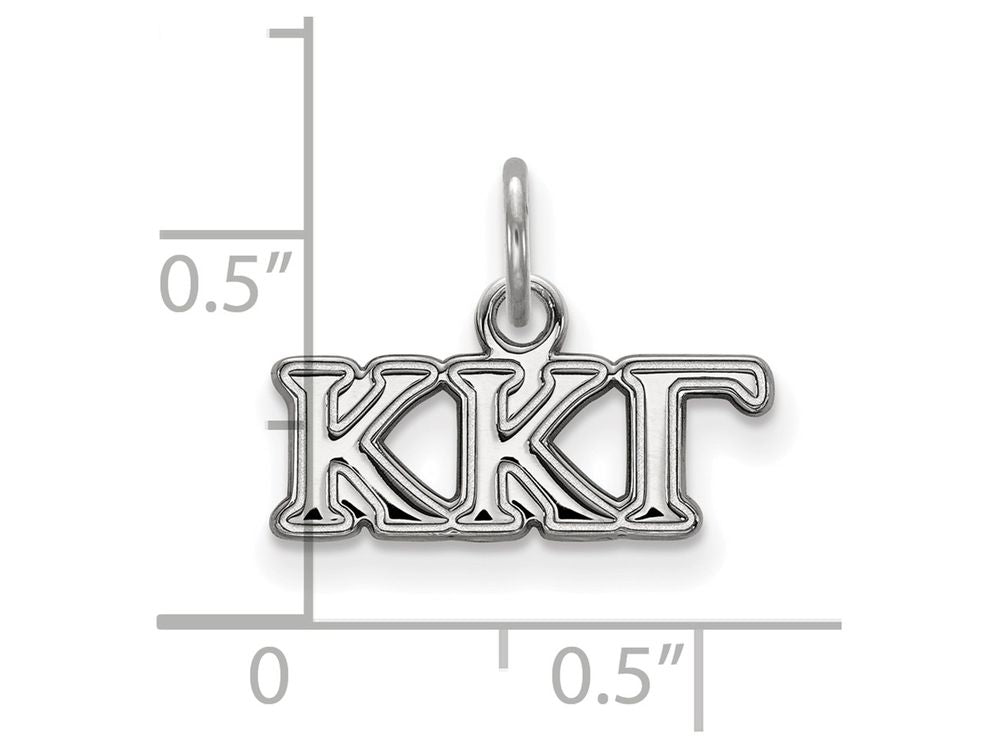 LogoArt Sterling Silver Kappa Kappa Gamma Extra Small Pendant Necklace