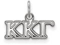 LogoArt Sterling Silver Kappa Kappa Gamma Extra Small Pendant Necklace