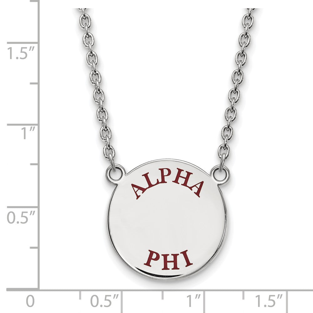 LogoArt Sterling Silver Middle Tennessee State University Large Disc Pendant Necklace