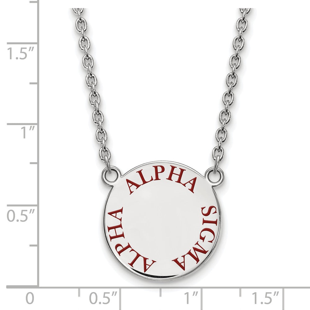 LogoArt Sterling Silver Mt Union College Large Pendant Necklace