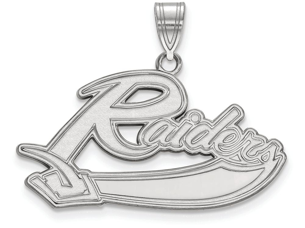 LogoArt Sterling Silver Mt Union College Large Pendant Necklace