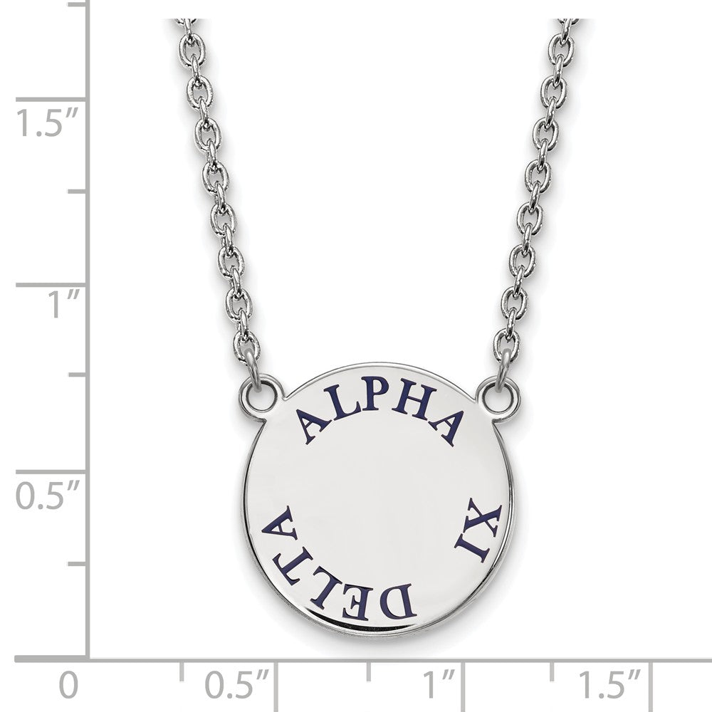 LogoArt Sterling Silver North Carolina Aandt Large Disc Pendant Necklace