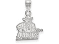 LogoArt Sterling Silver New Mexico State University Small Pendant Necklace