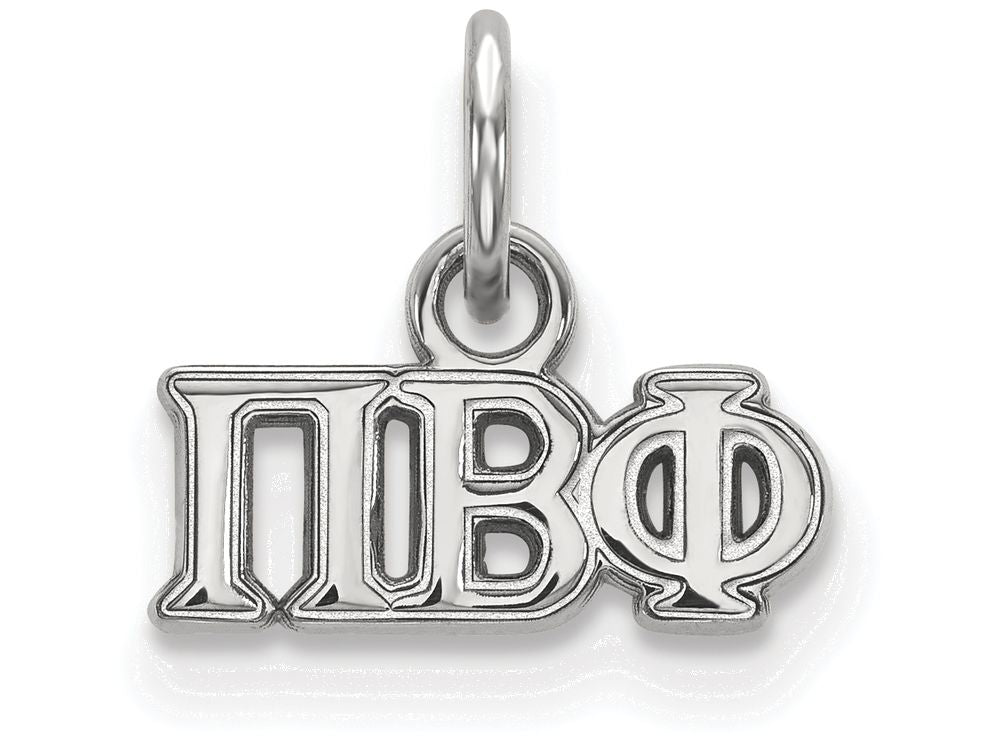 LogoArt Sterling Silver Pi Beta Phi Extra Small Pendant Necklace