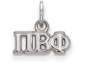 LogoArt Sterling Silver Pi Beta Phi Extra Small Pendant Necklace