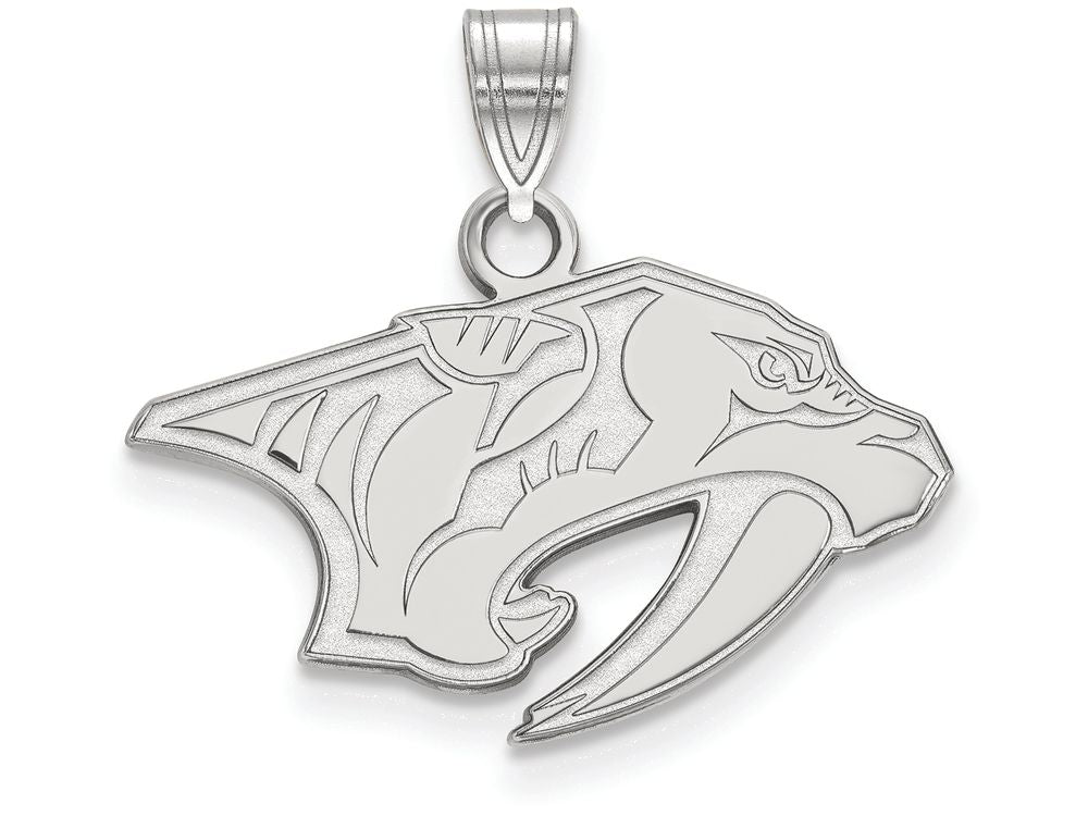 LogoArt Sterling Silver Nashville Predators Small Pendant Necklace