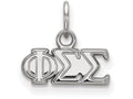 LogoArt Sterling Silver Phi Sigma Sigma Extra Small Pendant Necklace