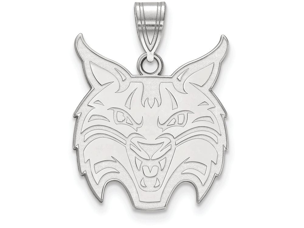 LogoArt Sterling Silver Quinnipiac University Large Pendant Necklace