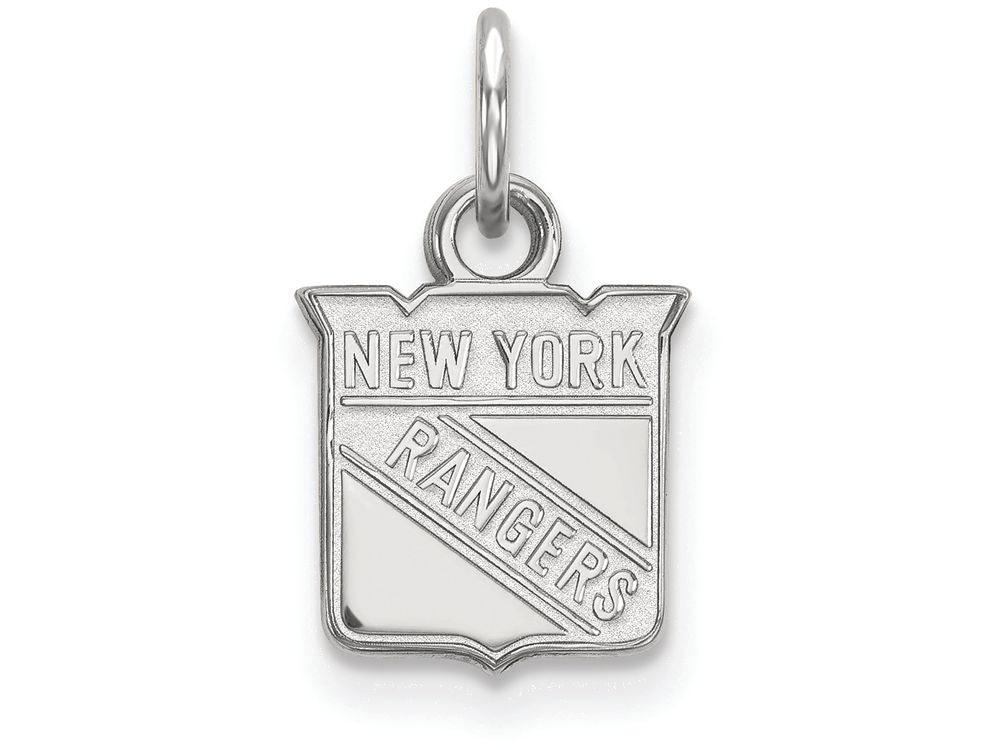LogoArt Sterling Silver New York Rangers Xs Pendant Necklace