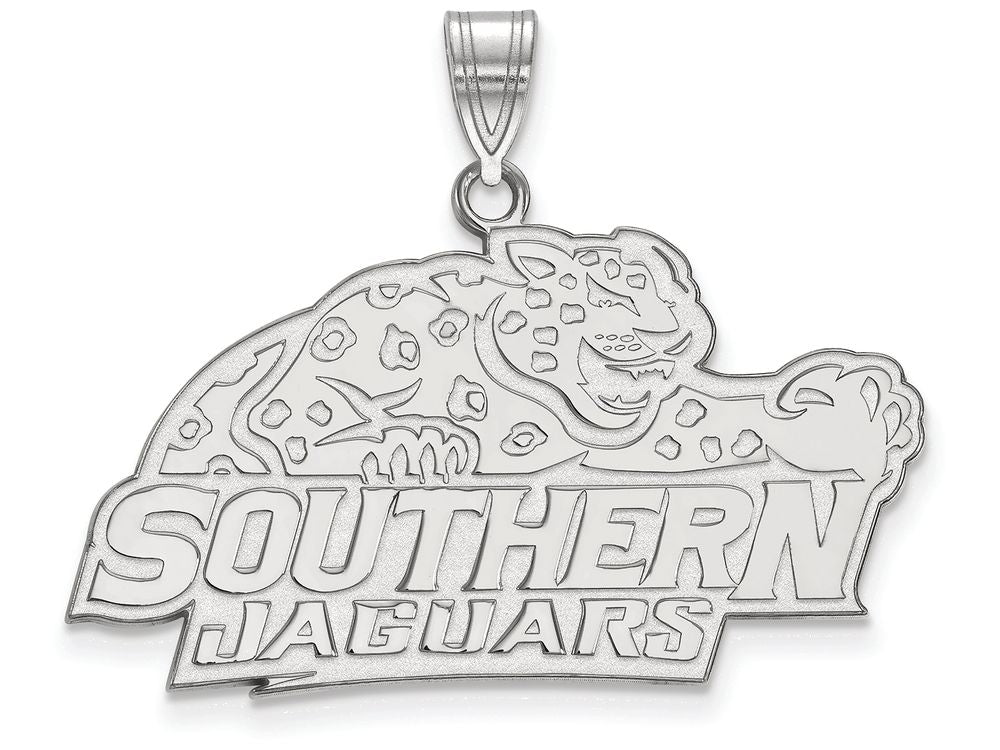 LogoArt Sterling Silver Southern University Large Pendant Necklace
