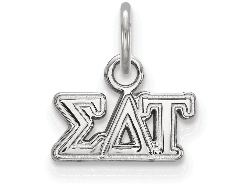 LogoArt Sterling Silver Sigma Delta Tau Extra Small Pendant Necklace