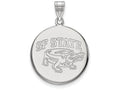 LogoArt Sterling Silver San Francisco State University Large Disc Pendant Necklace