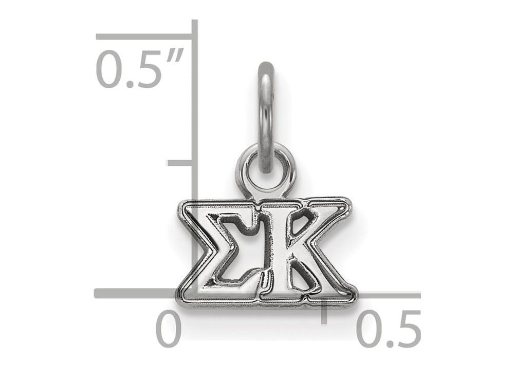 LogoArt Sterling Silver Sigma Kappa Extra Small Pendant Necklace