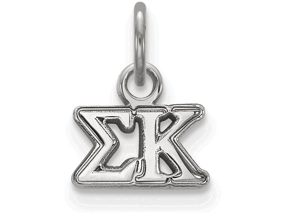 LogoArt Sterling Silver Sigma Kappa Extra Small Pendant Necklace