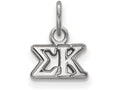 LogoArt Sterling Silver Sigma Kappa Extra Small Pendant Necklace