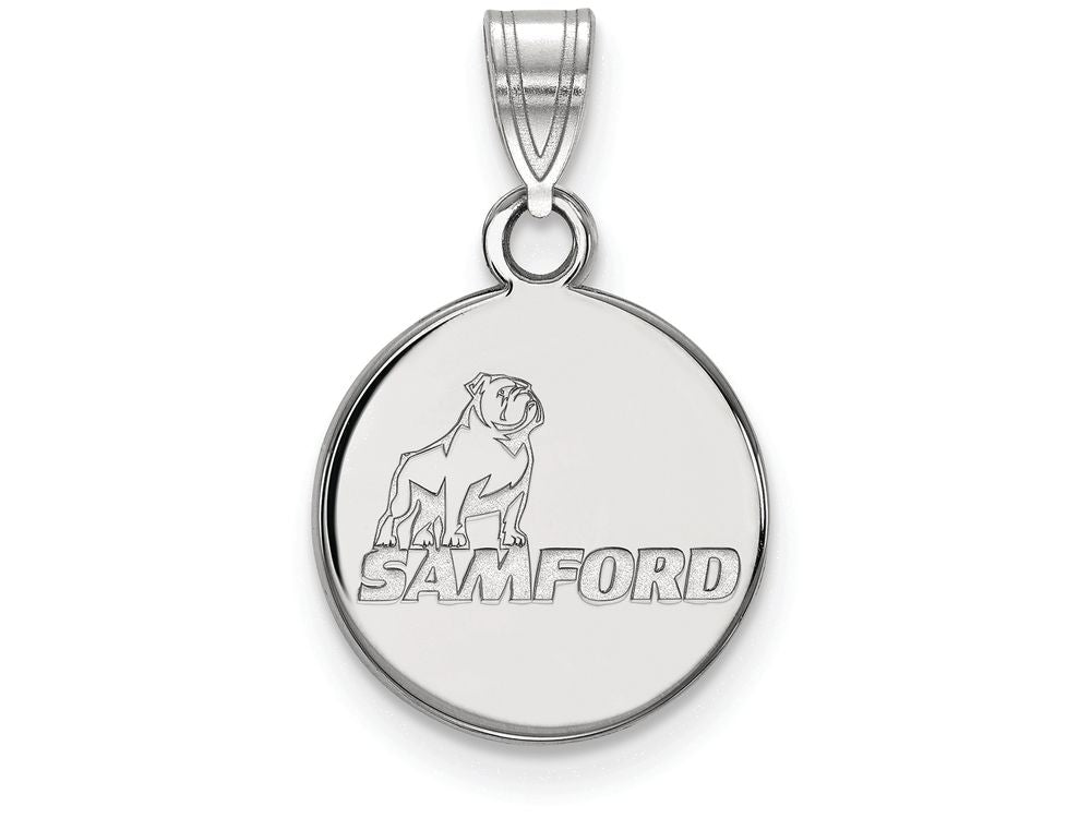LogoArt Sterling Silver Samford University Small Pendant Necklace