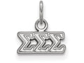 LogoArt Sterling Silver Sigma Sigma Sigma Extra Small Pendant Necklace