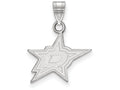 LogoArt Sterling Silver Dallas Stars Small Pendant Necklace