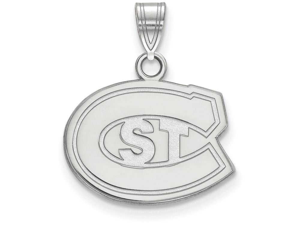 LogoArt Sterling Silver St. Cloud State Small Pendant Necklace