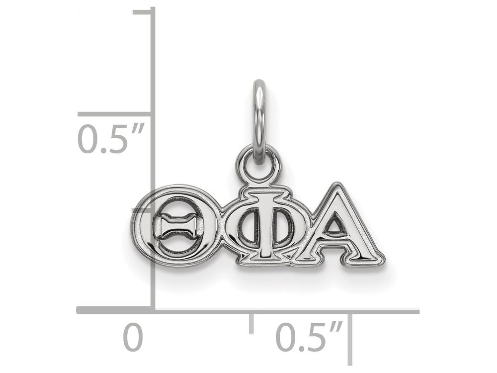 LogoArt Sterling Silver Theta Phi Alpha Extra Small Pendant Necklace