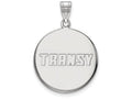 LogoArt Sterling Silver Transylvania University Large Disc Pendant Necklace