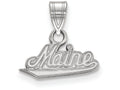 LogoArt Sterling Silver University Of Maine Small Pendant Necklace