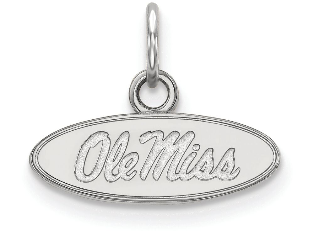 LogoArt Sterling Silver University Of Mississippi Xs Pendant Necklace