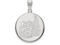LogoArt Sterling Silver University Of North Carolina At Charlotte Large Disc Pendant Necklace