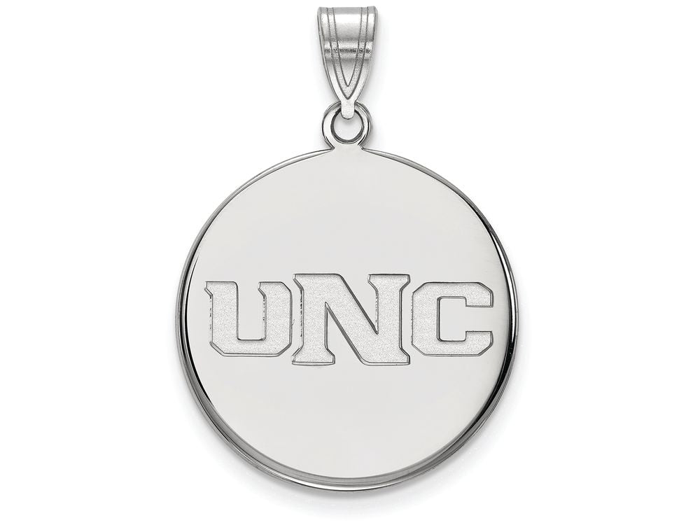 LogoArt Sterling Silver University Of Northern Colorado Large Disc Pendant Necklace