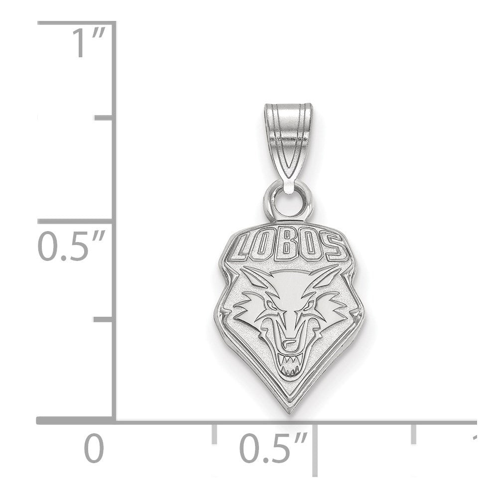 LogoArt Sterling Silver University Of New Mexico Small Pendant Necklace