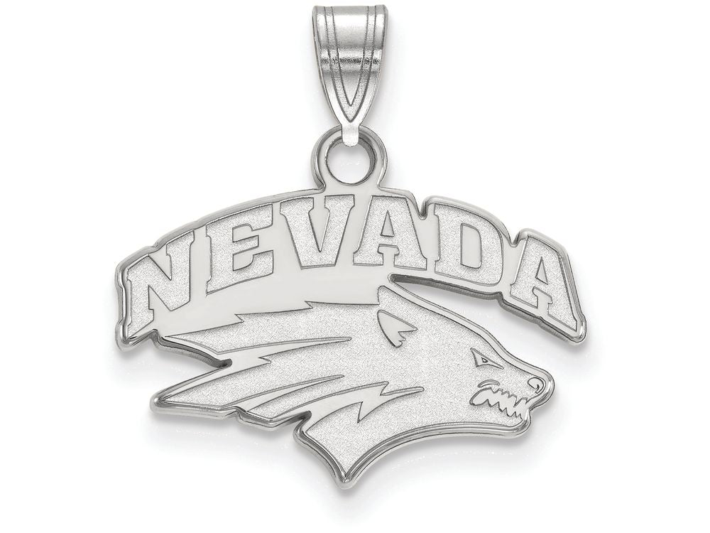 LogoArt Sterling Silver University Of Nevada Small Pendant Necklace