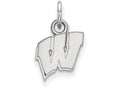 LogoArt Sterling Silver University Of Wisconsin Xs Pendant Necklace