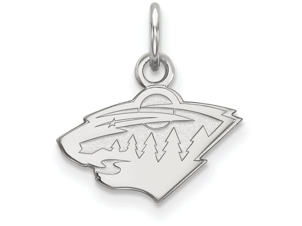 LogoArt Sterling Silver Minnesota Wild Xs Pendant Necklace