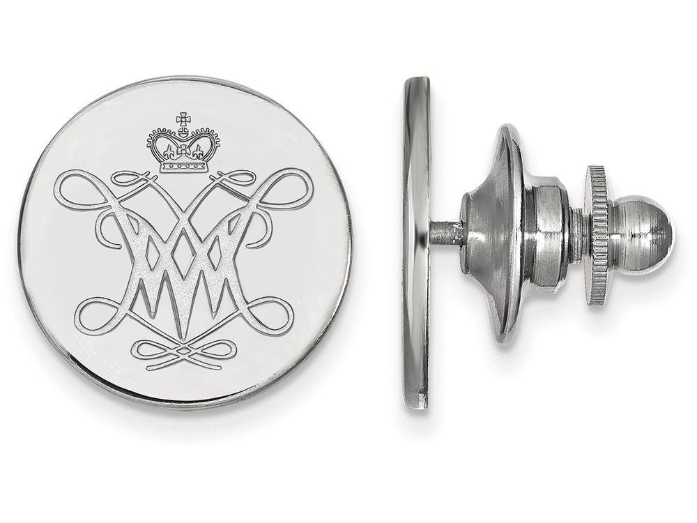LogoArt Sterling Silver William And Mary Lapel Pin