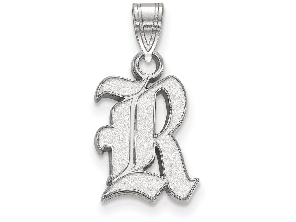 LogoArt Sterling Silver Rice University Small Pendant Necklace