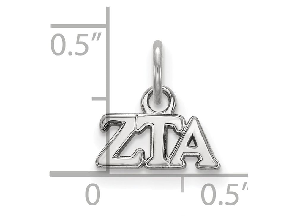 LogoArt Sterling Silver Zeta Tau Alpha Extra Small Pendant Necklace