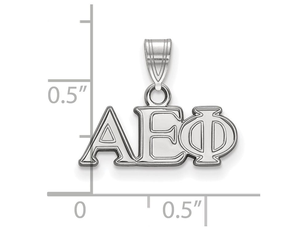 LogoArt Sterling Silver Alpha Epsilon Phi Small Pendant Necklace
