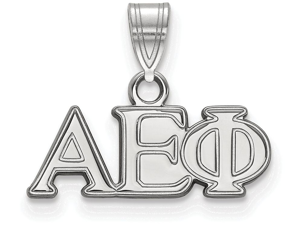 LogoArt Sterling Silver Alpha Epsilon Phi Small Pendant Necklace