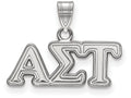 LogoArt Sterling Silver Alpha Sigma Tau Small Pendant Necklace