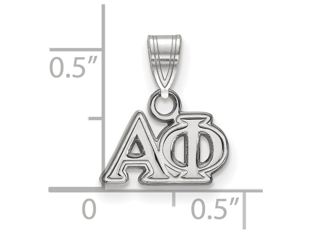 LogoArt Sterling Silver Alpha Phi Small Pendant Necklace