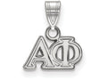 LogoArt Sterling Silver Alpha Phi Small Pendant Necklace